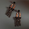 SOHI Women's Onyx Black Party Drop Earrings - 2 of 4