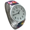 Olivia Pratt Big Dial Easy Reader Watch Abstract Elastic Stretch Band Wristwatch Women Watch - 2 of 3