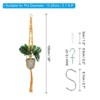 Unique Bargains Indoor Outdoor Decoration Handmade Macrame Hanging Planter Flower Pot Hanger 2 Pcs - 2 of 4