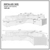 CAVINAS 4/5/6-Seater Modular Sectional Sofa,Cloud Couch Sectional,Conversible Sleeper Sofa for Living Room,3 Throw Pillows - 3 of 4
