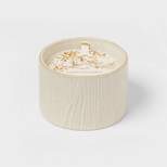 Textured Straight Side Ceramic Vanilla Pumpkin Candle White - Threshold™