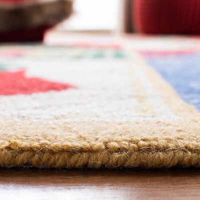 Ivory and Multicolor Hand-Hooked Wool Floral Runner Rug