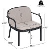 Okak Minimalist PP Patio Accent Chairs Upholstered Club Chairs/Loveseat/Combo,Chic Outdoor Armchair for Poolside,Garden&Backyard - 4 of 4