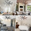 Airsurfer 72" Matte Black Ceiling Fan with Color-Changing LED Light and Light Memory Function,8-Blade Ceiling Fan with 6"/20" Downrods,Remote Included - 2 of 4