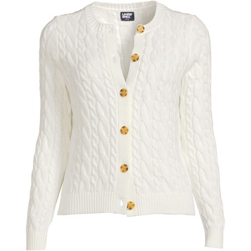 Lands end deals white cardigan