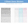 Unique Bargains Acrylic Self Adhesive Decorative DIY Rhinestone Stickers 5 Sheet/810 Pcs - 2 of 4