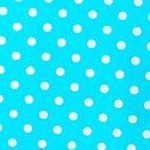 turquoise w/ white polka dots