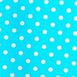 turquoise w/ white polka dots