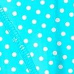 turquoise w/ white polka dots