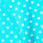turquoise w/ white polka dots