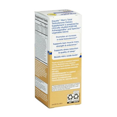 Equate Men's Total Testosterone with KSM-66 Ashwagandha, 60 Count