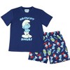 The Smurfs Pajamas Boys' Grouchy Smurf Short Sleeves and Shorts Set - 2 of 4