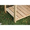 Solid Reclaimed Fir Wood Natural Accent Table - Patio Festival: Rustic Outdoor Patio Furniture with Shelf, Weather-Resistant - 3 of 4