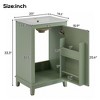 FONTOI 20 Inch Bathroom Vanity with Sink Freestanding Storage Cabinet with Ceramic Basin Soft Close Door for Bathroom, 14.5"*20"*33.3" - 3 of 4