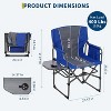 Oversized Directors Camping Chair, Portable Camping Chair, Lightweight Aluminum Folding Chair with Side Table and Pocket, for Outdoor Camping,Picnic - 3 of 4