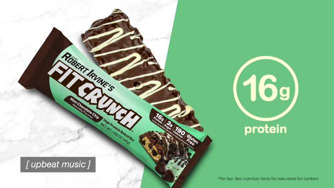 FITCRUNCH Mint Chocolate Chip Baked Snack Bar, 2 of 6, play video