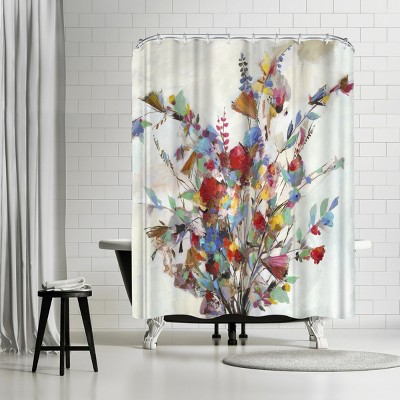 Americanflat Spring Bouquet by Pi Creative Art 71" x 74" Shower Curtain