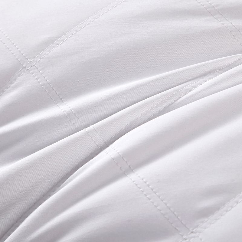 Peace Nest Goose Feather Down Pillow White Quilted Cotton Cover Set of 2, 5 of 9