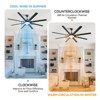 Smart Ceiling Fans With Remote & APP Control 3CCT LED Reversible DC Motor Dimmable Timing 6 Speed Modern Large Indoor Outdoor Ceiling Fan - 3 of 4
