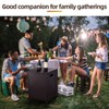20Lb Propane Tank Cover & Side Table, Weatherproof Storage Box for Outdoor Gas Fire Pits, Portable Brown Enclosure with Handles, Hideaway Design - 4 of 4