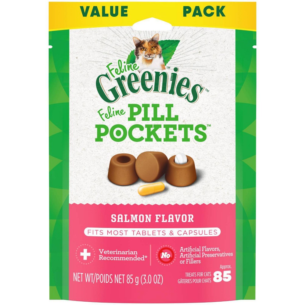 Photos - Cat Food Greenies Feline Pill Pockets Salmon Flavor Cat Treats - 3oz 