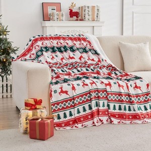 Lomsoe Cozy Printed Blanket Blanket, Flannel Throw Size for Home Decoration, Ultra Soft Throw, Christmas Light. - 1 of 4