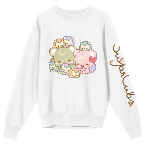 Sugar Cubs Family Group Shot Crew Neck Long Sleeve White Adult Sweatshirt - image 1 of 4