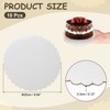 Unique Bargains Disposable Greaseproof Cardboard Scalloped Cake Platters 10 Pcs - 2 of 4
