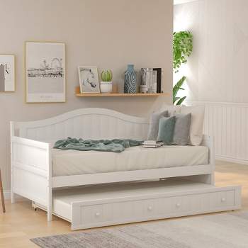 Twin Wooden Daybed with Trundle Bed-ModernLuxe