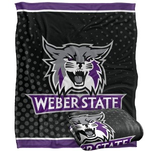 Weber State University Logo Dots Silky Touch Blanket White 50x60 - 1 of 4