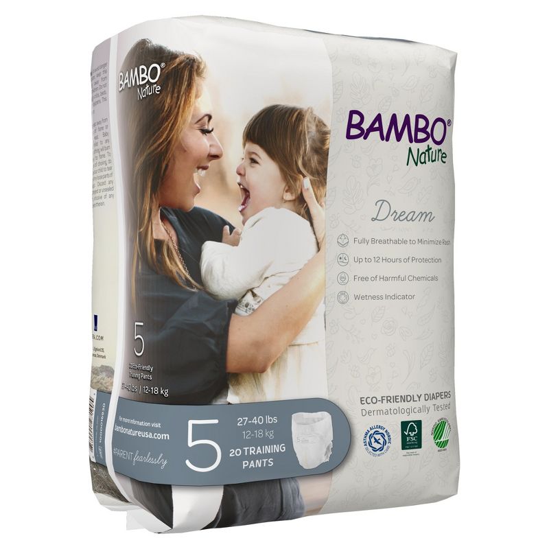 Bambo Nature Dream Unisex Training Pants, Size 5, 20 Count, 10 Packs, 200 Total, 3 of 6