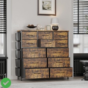 Dresser for Bedroom,Fabric Storage Tower w/ 12 Drawers Storage Drawers Fabric Storage Tower Chest of Drawers - 1 of 4