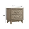 Accent Nightstand Modern with 2 Drawers Storage for Bedroom 23.6 Inch - 3irtyhousy - 4 of 4