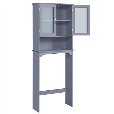 Yaheetech Modern Free-Standing Over-the-Toilet Storage with Cabinet and Shelf for Bathroom