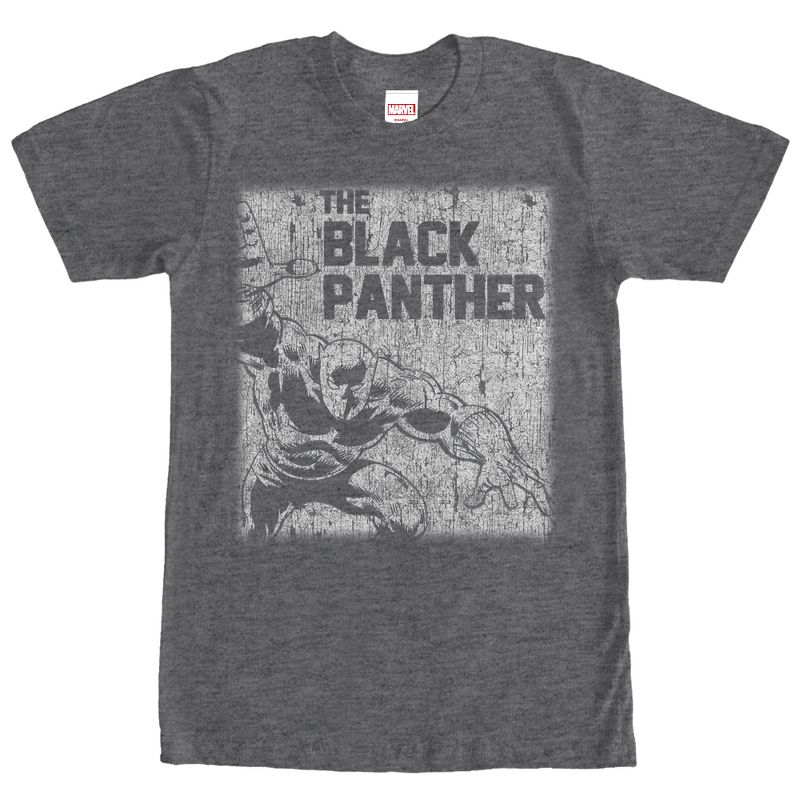Men's Marvel Black Panther Chalk Print T-Shirt, 1 of 5