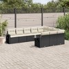 vidaXL Garden Sofa Set Black PE rattan Large Foldable Garden Sofa Set - 2 of 4