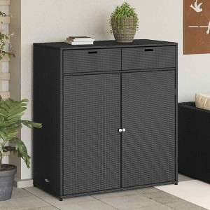 Garden Storage Cabinet Black vidaXL - 1 of 4