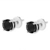 Silver Brilliant-Cut Black Diamond 4-Prong Stud Earrings with Screw Backs - 4 of 4