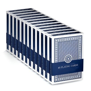 Slickblue Pinochle Playing Cards Deck, Instructions Included, Game Cards, Classic Style, Pack 1 or 12, Blue - 1 of 3