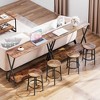 Console Table, Black Sofa Tables Narrow Entryway Table with Storage Shelf and Metal Frame - 2 of 4