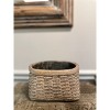 Slickblue Picnic Basket Inspired  Brown Basket Color Wash Planter Set of 2 - Cast Cement - 3 of 4