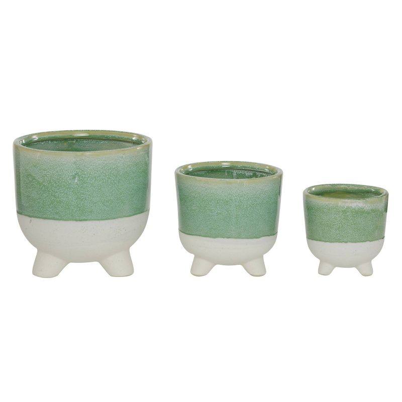 Set of 3 Cylindrical Ceramic Planter - Olivia & May, 1 of 8
