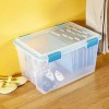 Racxily 2-Pack 54 Quart Clear Storage Bin, Gasket Box Storage Container, Weather-Resistant, with Blue Lid - 4 of 4