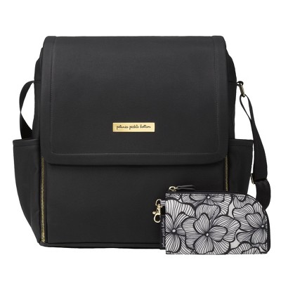 Petunia Pickle Bottom Boxy Diaper Bag - Black Matte Leatherette