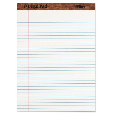 Tops The Legal Pad Writing Pads, 8-1/2 inch x 11-3/4 inch, Legal Rule, 50 Sheets, 12 Pack (7533)