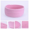 REGALWOVEN Home Decor Entryway Desk Key Tray Round Woven Storage Basket 2 Pcs - 3 of 4