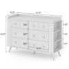 Kids Dresser Cabinet with 8 Drawers & Open Shelving, Changing Table for Nursery, Baby Dresser, White - 2 of 4