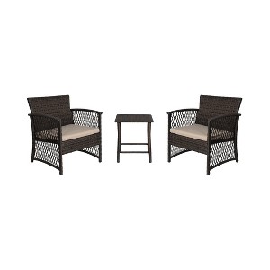 WestinTrends  3-Piece Outdoor Patio Conversation Set - 1 of 4