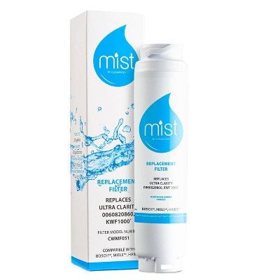 Mist 644845 Ultra Clarity Compatible with 9000077104, 9000194412, Miele KWF1000 Refrigerator Water Filter