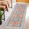 Faux Wool Machine Washable Vintage FloralPrinted  Area Rugs Non Slip Low Pile Stain Resistant  Indoor Modern Ultra Soft Carpet Perfect for Home - 3 of 4